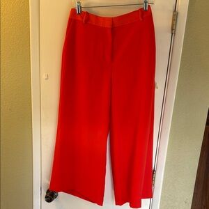 Boden Bright orange cropped wide leg pants